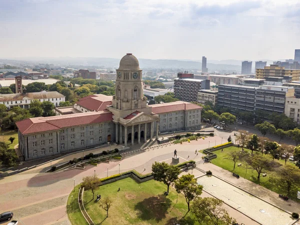 Aerial view of Tshwane city hall in the heart of Pretoria, South — Stock Photo, Image