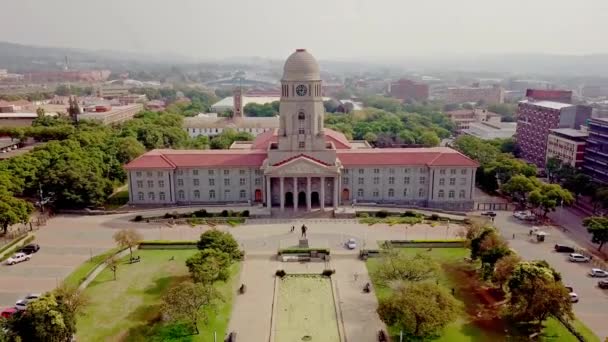 Vue aérienne de l'hôtel de ville de Tshwane à Pretoria, Afrique du Sud — Video
