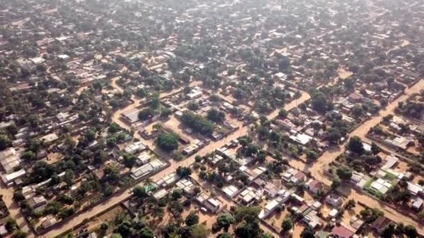 Vista Aérea Matola Suburbios Maputo Capital Mozambique — Vídeo de stock