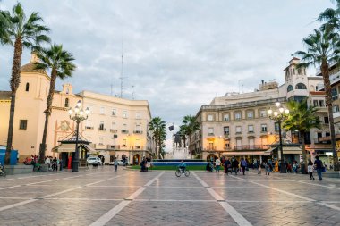 Huelva, Endülüs, İspanya 'daki Plaza de las Monjas Meydanı