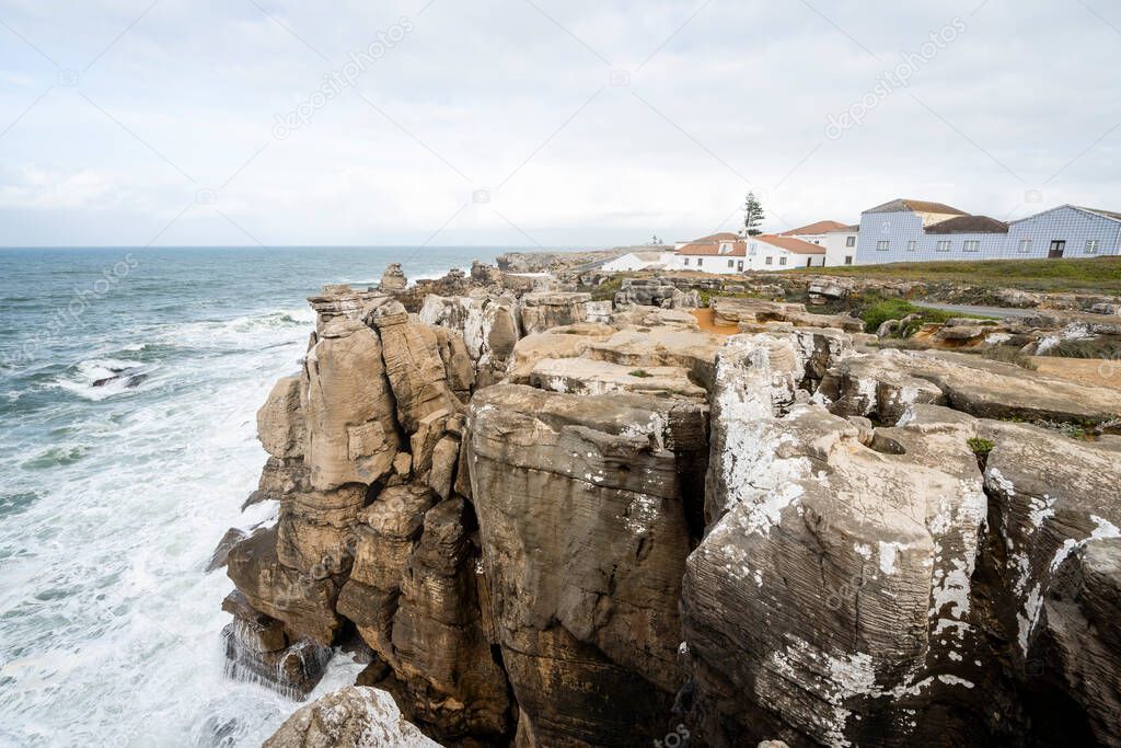 High cliffs on Peniche peninsula, Leiria district, Portugal