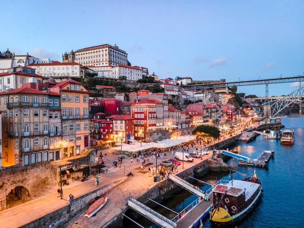 Историческая Архитектура Реке Дору Порту Байрро Рибейра Португалия — стоковое фото