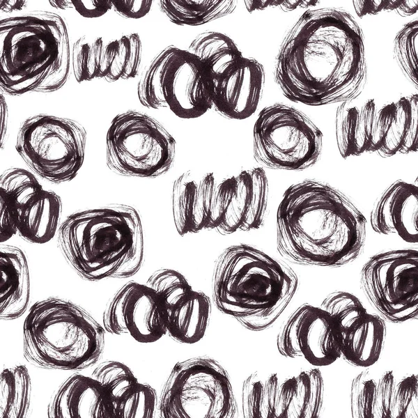 hand drawn trendy contemporary abstract stains. Seamless ink pattern. It can be used for any print.