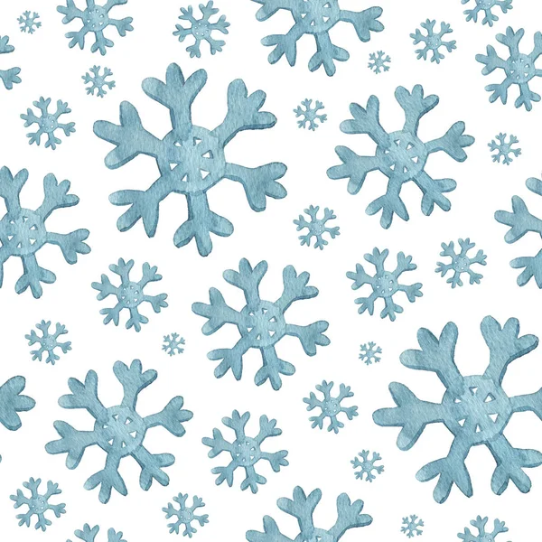 Floco de neve de aquarela isolado. sobre fundo branco. Símbolo do inverno. Bela decoração. padrão — Fotografia de Stock