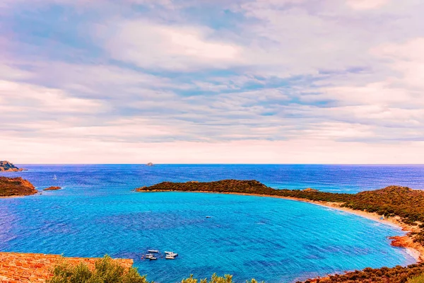 Punta Coda Cavallo Desde San Teodoro Mar Mediterráneo Provincia Olbia — Foto de Stock