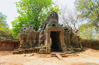 Banteay Kdei tapınak kompleksi içinde Siem Reap, Kamboçya'da kalıntıları.