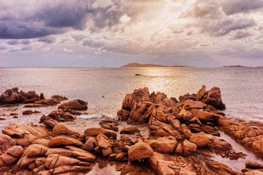 Capriccioli Beach Costa Smeralda, Sardunya, İtalya