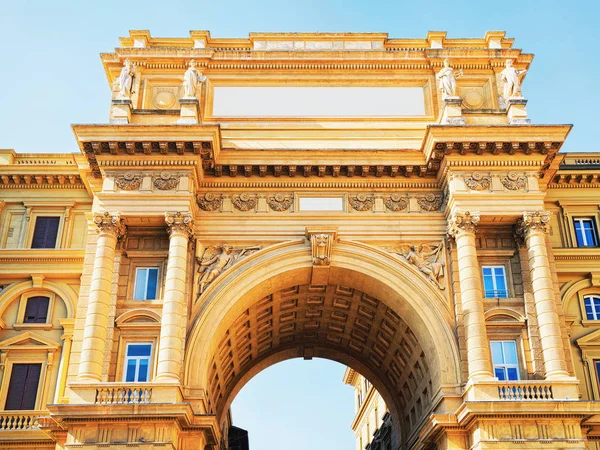 Arco Triunfal Piazza Della Repubblica Florencia Italia —  Fotos de Stock