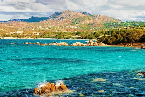 Felsiger Capriccioli Strand Der Costa Smeralda Sardinien Italien — Stockfoto