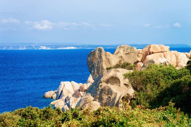 Taşlara Capo Testa, Santa Teresa Gallura, Akdeniz, Sardunya, İtalya