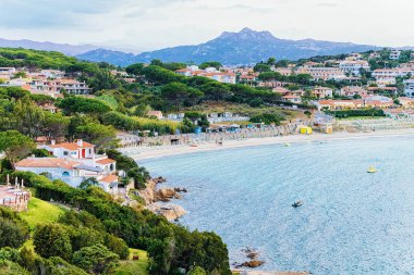Baja Sardinya Beach'te Costa Smeralda akşamları, Sardunya, İtalya