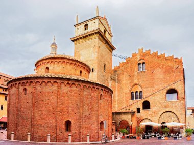 Rotonda San Lorenzo Doğum Via delle Erbe Mantua, Lombardiya, İtalya.