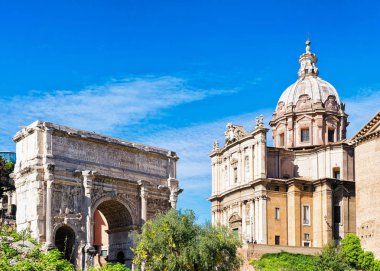 Roma Forumu İtalya Roma'da Septimius Severus kemeri.