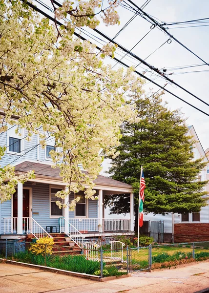 Maison Américaine Typique Dans Rue New Jersey Aux États Unis — Photo