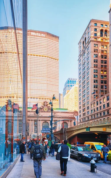 Nova Iorque Eua Abril 2015 Street Entrance Grand Central Terminal — Fotografia de Stock