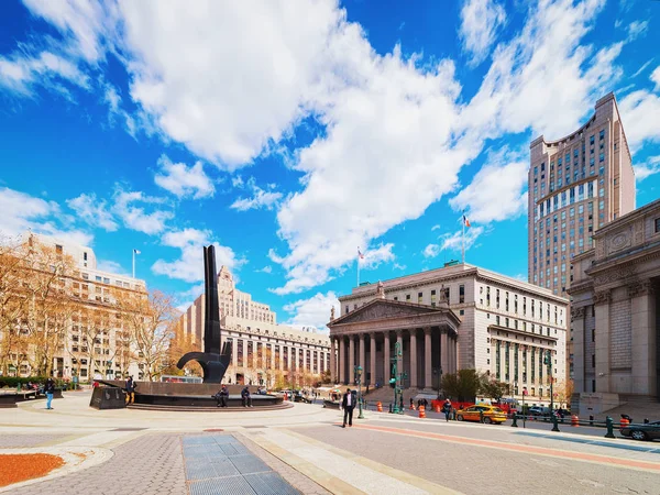 New York, Amerika Birleşik Devletleri - 24 Nisan 2015: bahar veya New York İlçesi Adliye, Aşağı Manhattan, New York, ABD bina New York Eyalet Yüksek.