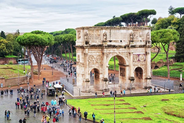 Рим Італія Жовтня 2016 Арка Костянтино Центрі Старого Міста Рим — стокове фото