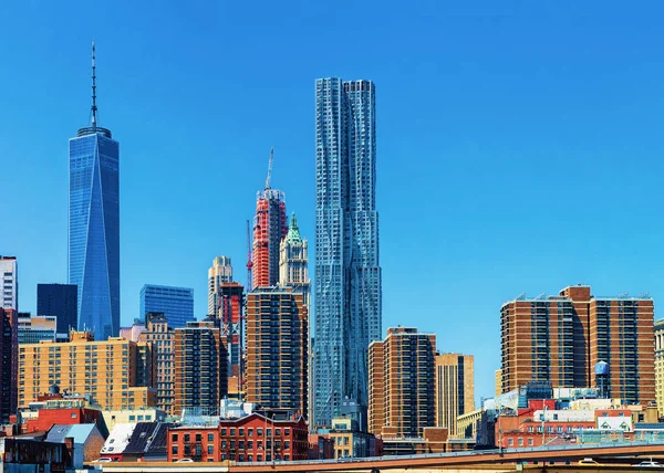 Vista Desde Ferry Bajo Manhattan Nueva York Estados Unidos Desde — Foto de Stock