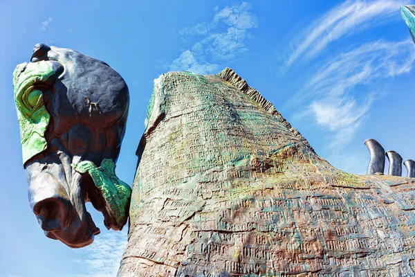 Trojan Horse Statue Old City Center Rome Italy — Stock Photo, Image