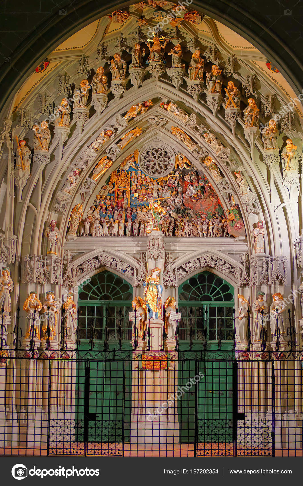 Decor Entrance Door Bern Minster Old City Center Bern Switzerland