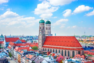 Panoramik Frauenkirche Kilisesi Murich, Almanya