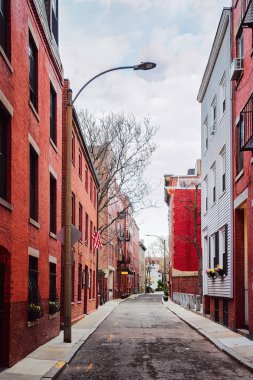 Snow Hill Street ve North End mahalle, Boston, Ma, ABD.