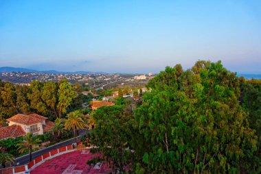 Marbella, İspanya otel penceresinden manzara