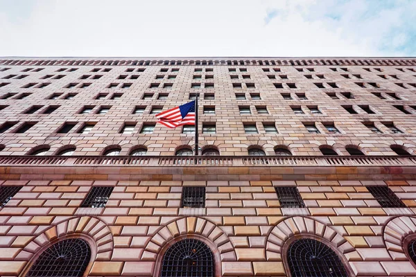 Börse Der Wall Street Von Lower Manhattan New York Usa — Stockfoto