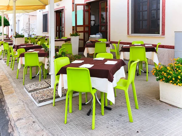 Sidewalk Café San Vito Capo Sicilien Italien — Stockfoto