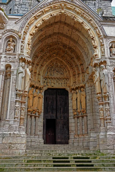 Portal Van Kathedraal Van Onze Lieve Vrouw Van Chartres Eure — Stockfoto