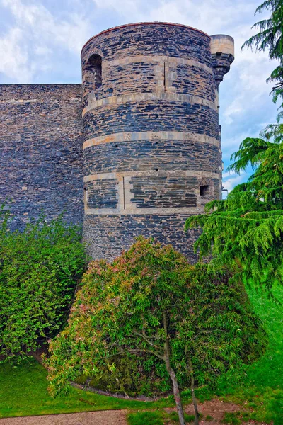 Toren Van Chateau Angers Kasteel Maine Loire Departement Van Regio — Stockfoto