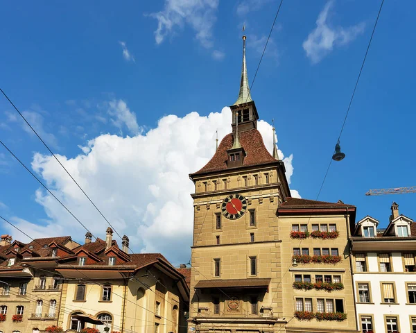 Bern Schweiz August 2016 Gefängnisturm Kafigturm Der Altstadt Von Bern — Stockfoto