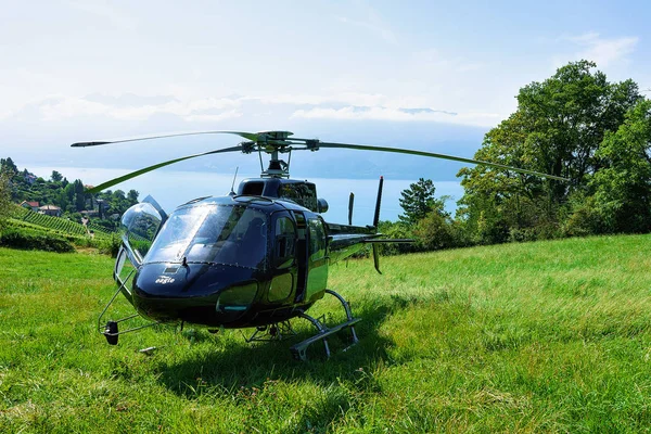 Lavaux Suiza Agosto 2016 Helicóptero Lavaux Distrito Lavaux Oron Suiza — Foto de Stock