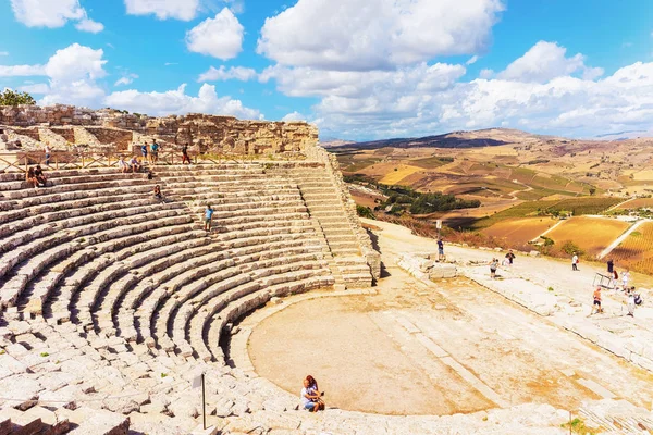 Segesta Italien September 2017 Gamla Teatern Segesta Sicilien Italien — Stockfoto