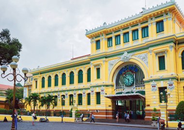 Ho Chi Minh - 25 Şubat 2016: Postane Ho Chi Minh City Center, Vietnam