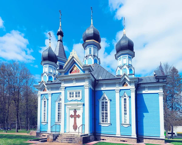 Православна Церква Центрі Друскінінкай Литва Тоноване — стокове фото