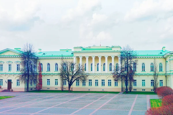 Park Prezidentském Paláci Centru Starého Města Vilniusu Litva Tónovaný — Stock fotografie