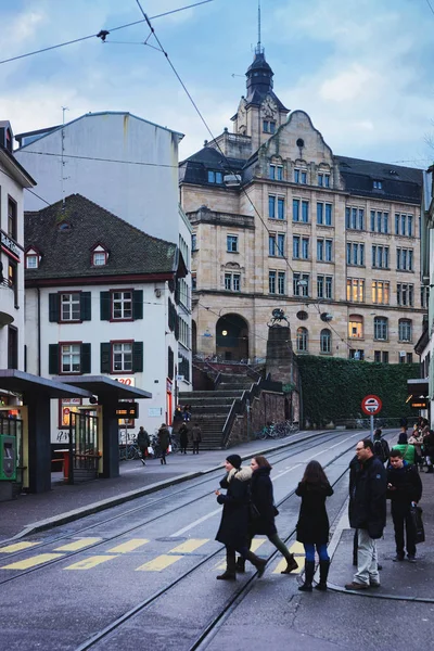 Базель Швейцария Января 2014 Вид Старый Город Базеля Базель Третий — стоковое фото