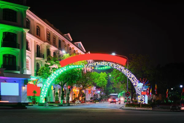 Rua Hue Vietnã Tarde Noite — Fotografia de Stock