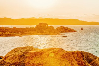 Baja Sardunya İtalya'da Sardinya Costa Smeralda Akdeniz'de