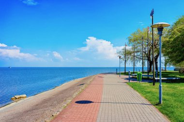 Litvanya'da Curonian Spit Baltık Denizi'nde Neringa Klaipeda yakınlarındaki Nida tatil kasabası.