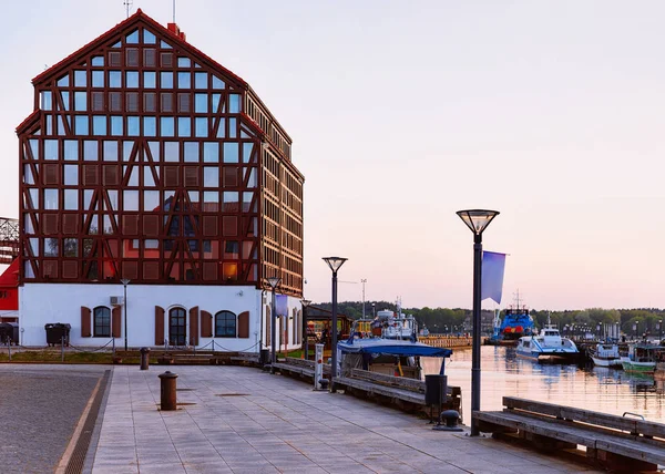 Litvanya Klaipeda Eski Şehir Dane Nehri Dolgu Baltık Deniziüzerinde Doğu — Stok fotoğraf