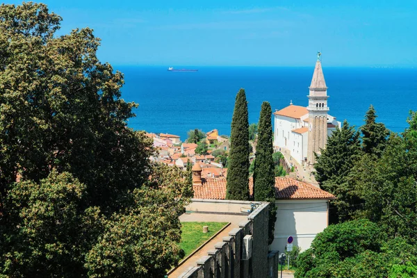 Piran Aan Adriatische Zee Slovenië — Stockfoto