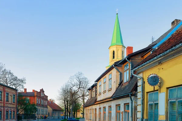 Street View Saint Catherine Church Kuldiga Kurzeme Western Latvia Used — Stock Photo, Image