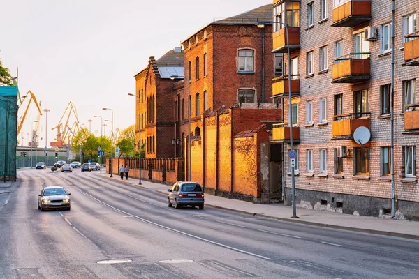 Gatuarkitektur Gamla Stan Klaipeda Litauen Östeuropeiskt Land Vid Östersjön — Stockfoto