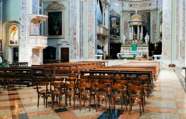 Bergamo Itálie Srpna 2016 Vnitrozemí Bergamské Katedrály Citta Alta Bergamo — Stock fotografie