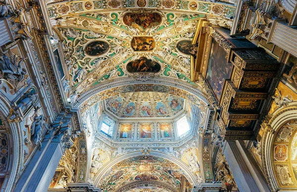 Bergamo Itália Agosto 2016 Interior Basílica Santa Maria Maggiore Citta — Fotografia de Stock