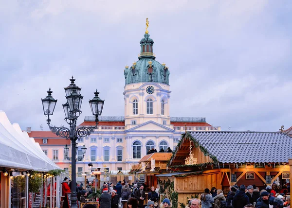 Berlim Alemanha Dezembro 2017 Mercado Natal Palácio Charlottenburg Inverno Berlim — Fotografia de Stock