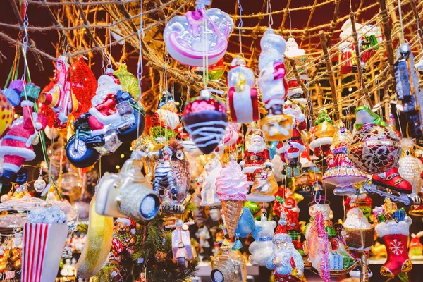 Рождественское Украшение Рождественской Ярмарке Площади Жандарменмаркт Зимнем Берлине Германия Ларьки — стоковое фото