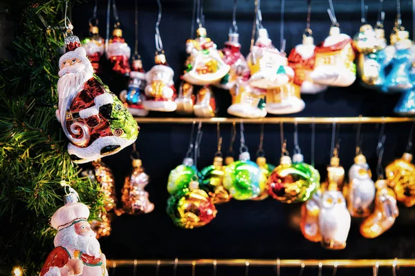 Decorações Árvore Natal Vidro Mercado Noturno Gendarmenmarkt Inverno Berlim Alemanha — Fotografia de Stock